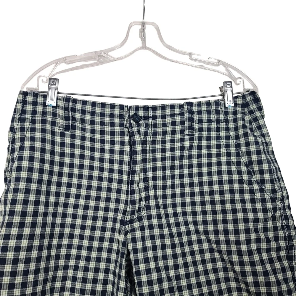 Aeropostale Plaid Blue Green Shorts 32